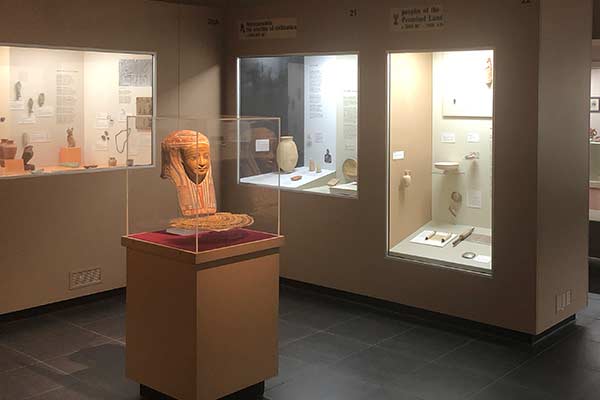 Egyptian display inside the museum
