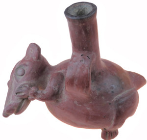 Effigy Vase depicting a sleeping animal, Peru