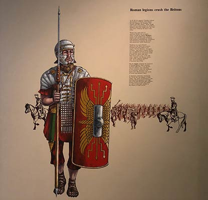 roman soldier painting in the museum
