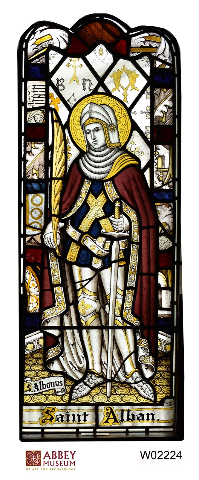St Alban stained glass panel