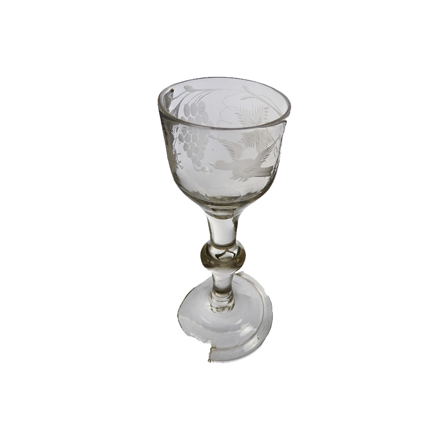 Georgian balustroid wine glass